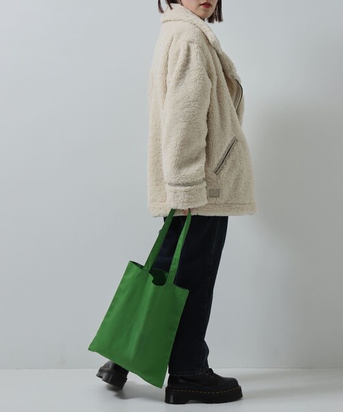 PUBLUX（パブリュクス）の「▽【PUBLUX/パブリュクス】2WAYオーバサイズB3ボアジャケット（その他アウター・レディース・ブラック/オフホワイト・ﾌﾘ-）」の21枚目の写真