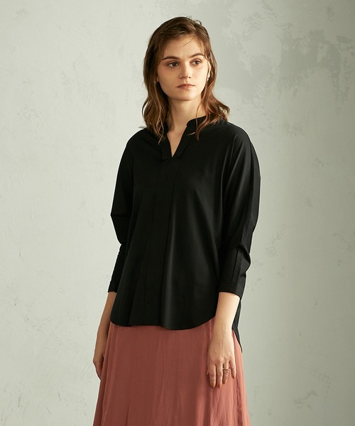 LE SOUK HOLIDAY(ルスークホリデー)の「スキッパープルオーバー(Tシャツ/カットソー・レディース・ブルー/ブラック・S/M)」の1枚目の写真