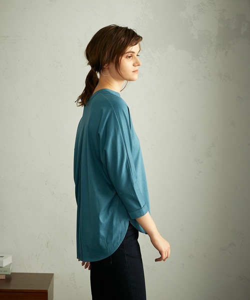 LE SOUK HOLIDAY(ルスークホリデー)の「スキッパープルオーバー(Tシャツ/カットソー・レディース・ブルー/ブラック・S/M)」の5枚目の写真
