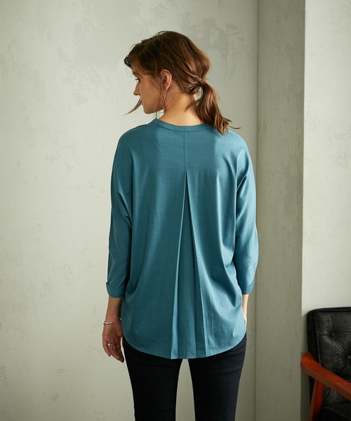 LE SOUK HOLIDAY(ルスークホリデー)の「スキッパープルオーバー(Tシャツ/カットソー・レディース・ブルー/ブラック・S/M)」の3枚目の写真