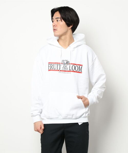 FRUIT OF THE LOOM（フルーツオブザルーム）の「SOUVENIRプルオーバーパーカー / ユニセックス / ブランドロゴ / カジュアル（パーカー・メンズ・グレー/ネイビー/ホワイト/ブラック・XL/M/L）」の10枚目の写真
