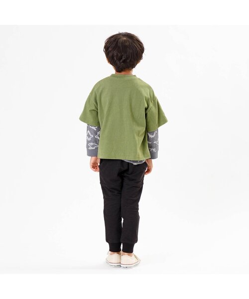 F.O.KIDS(エフオーキッズ)の「恐竜2P Tシャツ(Tシャツ/カットソー・キッズ・カーキ/チャコール/ベージュ・90/140/95/80/110/100/130/120)」の5枚目の写真