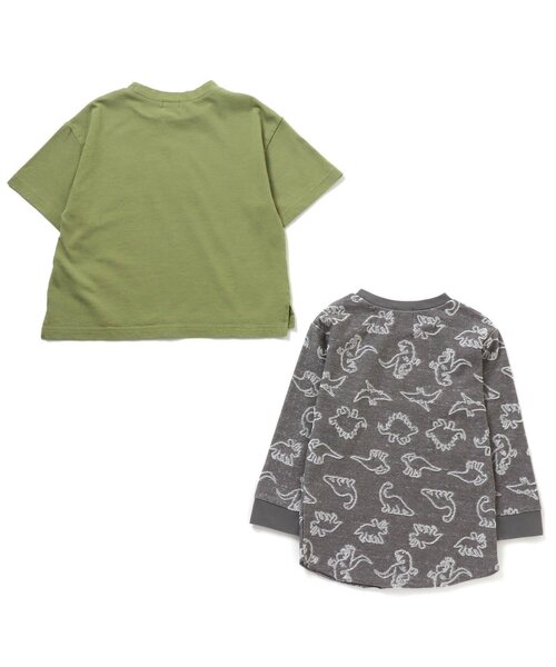 F.O.KIDS(エフオーキッズ)の「恐竜2P Tシャツ(Tシャツ/カットソー・キッズ・カーキ/チャコール/ベージュ・90/140/95/80/110/100/130/120)」の16枚目の写真