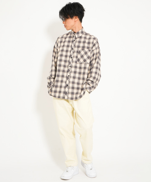 VENCEEXCHANGE（ヴァンスエクスチェンジ）の「バック刺繍チェックシャツ（シャツ/ブラウス・メンズ・ベージュ/ブルー・M/L）」の20枚目の写真