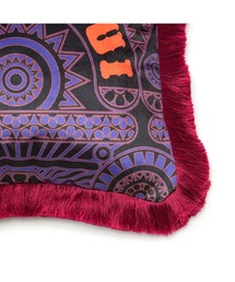 フランフラン×ANNA SUI ラウンドクッション パープル ベルベット おうち時間でもANNA SUIの世界観を楽しめるクッション