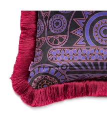 フランフラン×ANNA SUI ラウンドクッション パープル ベルベット Francfranc（フランフラン）の「ANNA SUI クッションカバー ロゴ