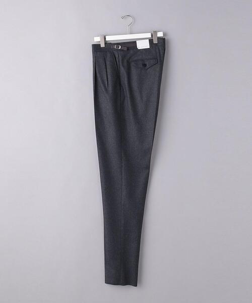 ＜CARUSO（カルーゾ）＞ ライトフランネル サイドアジャスター 2プリーツ パンツ