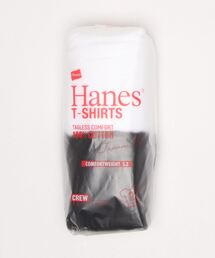【HANES/ヘインズ】【HANES/ヘインズ】【透けにくい5.3oz】JAPAN FIT 2枚組 クルーネックT 白黒セット 丸胴・タグレス ガーメントウォッシュ