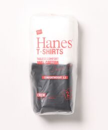 【HANES/ヘインズ】【HANES/ヘインズ】【透けにくい5.3oz】JAPAN FIT 2枚組 クルーネックT 白黒セット 丸胴・タグレス ガーメントウォッシュ