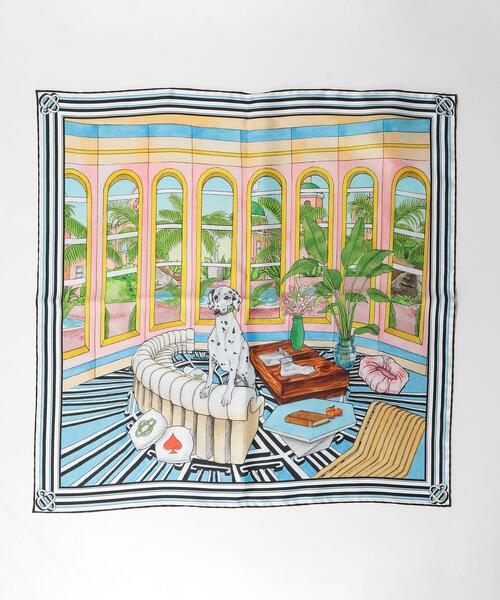 カサブランカ　Casablanca スカーフ　シルク 中古・古着通販】CASABLANCA (カサブランカ) シルクスカーフ ブルー