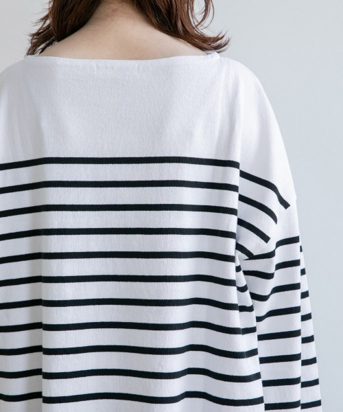 yuw(ユウ)の「BORDER PULLOVER LS 217779(Tシャツ/カットソー・レディース・ブラック系その他/ブルー/オレンジ・FREE)」の13枚目の写真