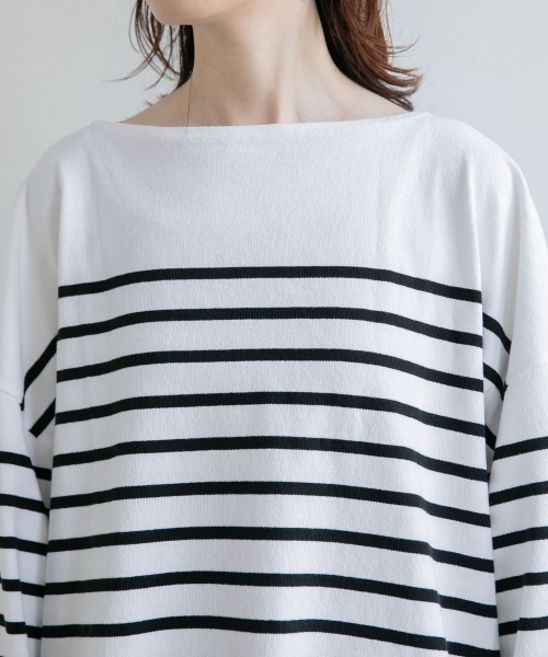 yuw(ユウ)の「BORDER PULLOVER LS 217779(Tシャツ/カットソー・レディース・ブラック系その他/ブルー/オレンジ・FREE)」の14枚目の写真