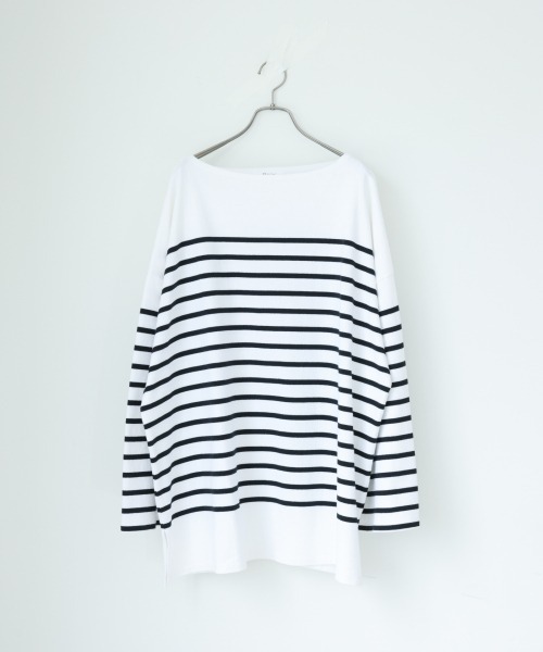 yuw(ユウ)の「BORDER PULLOVER LS 217779(Tシャツ/カットソー・レディース・ブラック系その他/ブルー/オレンジ・FREE)」の19枚目の写真
