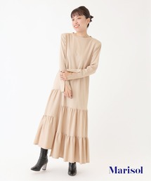 【三尋木奈保×Marisol×VERMEIL】パワーショルダーティアードワンピース◆