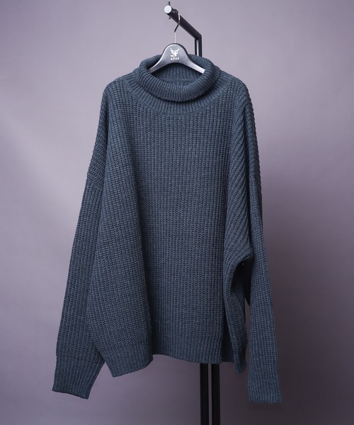 rovtski(ロフトスキー)の「AFYF 5GHI NECK SWEATER/ビッグシルエット ハイネック ニットセーター(ニット/セーター・メンズ・ブラック/ダークグリーン/ライトベージュ・FREE)」の10枚目の写真