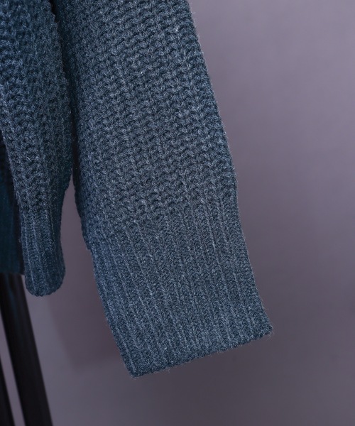 rovtski(ロフトスキー)の「AFYF 5GHI NECK SWEATER/ビッグシルエット ハイネック ニットセーター(ニット/セーター・メンズ・ブラック/ダークグリーン/ライトベージュ・FREE)」の12枚目の写真