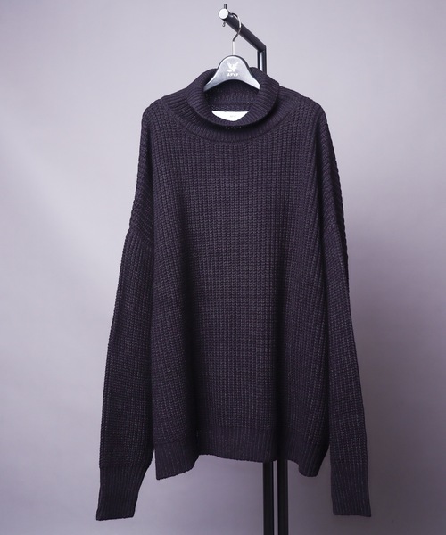 rovtski(ロフトスキー)の「AFYF 5GHI NECK SWEATER/ビッグシルエット ハイネック ニットセーター(ニット/セーター・メンズ・ブラック/ダークグリーン/ライトベージュ・FREE)」の11枚目の写真