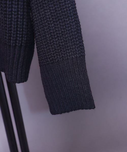 rovtski(ロフトスキー)の「AFYF 5GHI NECK SWEATER/ビッグシルエット ハイネック ニットセーター(ニット/セーター・メンズ・ブラック/ダークグリーン/ライトベージュ・FREE)」の6枚目の写真