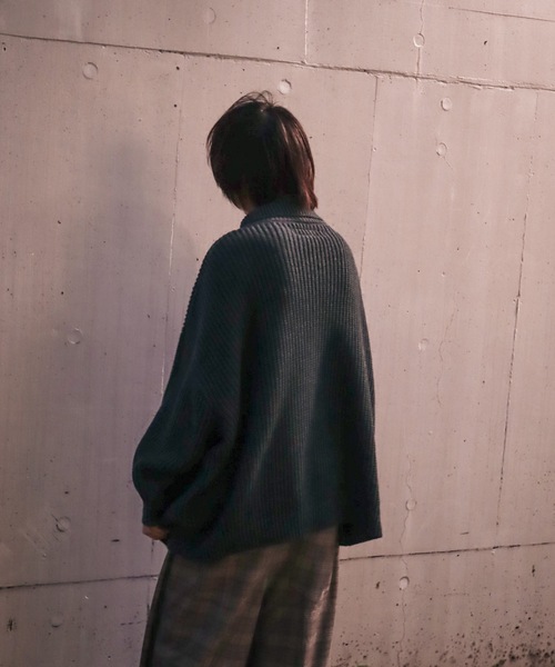 rovtski(ロフトスキー)の「AFYF 5GHI NECK SWEATER/ビッグシルエット ハイネック ニットセーター(ニット/セーター・メンズ・ブラック/ダークグリーン/ライトベージュ・FREE)」の16枚目の写真