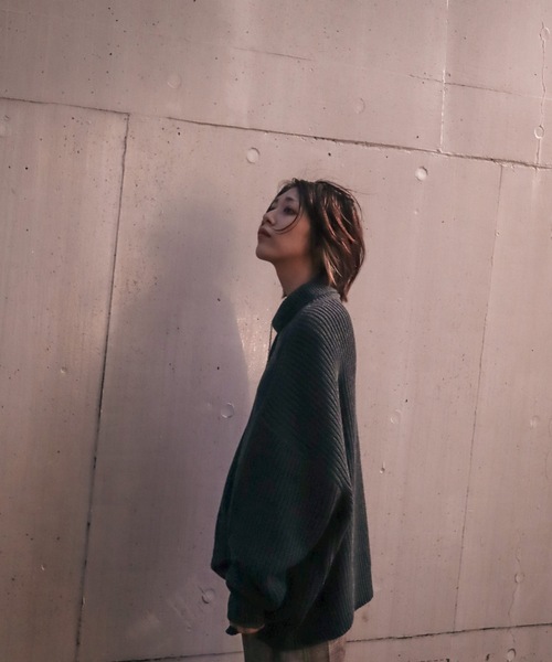 rovtski(ロフトスキー)の「AFYF 5GHI NECK SWEATER/ビッグシルエット ハイネック ニットセーター(ニット/セーター・メンズ・ブラック/ダークグリーン/ライトベージュ・FREE)」の17枚目の写真