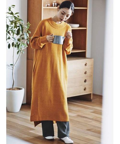 and myera(アンド マイラ)の「and myera ふわりニットワンピース(ワンピース・レディース・イエロー系その他・SMALL/MEDIUM/LARGE/X-LARGE)」の5枚目の写真