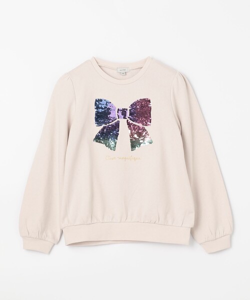 ANY(エニィ)の「スパンコール トレーナー(スウェット・キッズ・ライトグリーン系/ライラック系/ベージュ系・140/150)」の10枚目の写真