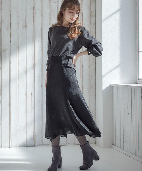 12Twelve Agenda(トゥエルブ アジェンダ)の「ボートネックマシュマロカットソープルオーバー(Tシャツ/カットソー・レディース・ベージュ/ピンク/チャコールグレー・M)」の16枚目の写真