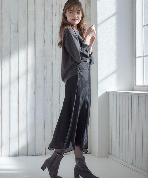 12Twelve Agenda(トゥエルブ アジェンダ)の「ボートネックマシュマロカットソープルオーバー(Tシャツ/カットソー・レディース・ベージュ/ピンク/チャコールグレー・M)」の17枚目の写真