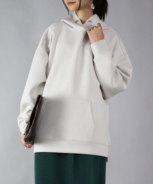 and it_(アンドイット)の「スクーバパーカー(パーカー・レディース・ブルー/グレイッシュベージュ/ブラウン/チャコールグレー/アイボリー/カーキ/ブラック・L/M)」の2枚目の写真