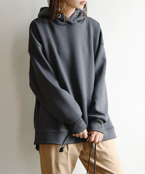 and it_(アンドイット)の「スクーバパーカー(パーカー・レディース・ブルー/グレイッシュベージュ/ブラウン/チャコールグレー/アイボリー/カーキ/ブラック・L/M)」の9枚目の写真