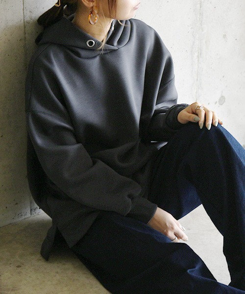 and it_(アンドイット)の「スクーバパーカー(パーカー・レディース・ブルー/グレイッシュベージュ/ブラウン/チャコールグレー/アイボリー/カーキ/ブラック・L/M)」の21枚目の写真