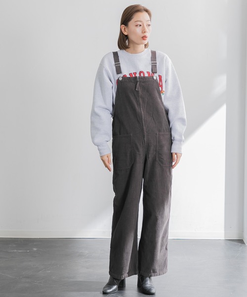 AMERICAN RAG CIE（アメリカンラグシー）の「ガーメントダイオーバーオール（サロペット/オーバーオール・レディース・チャコールグレー/オフホワイト・FREE）」の18枚目の写真
