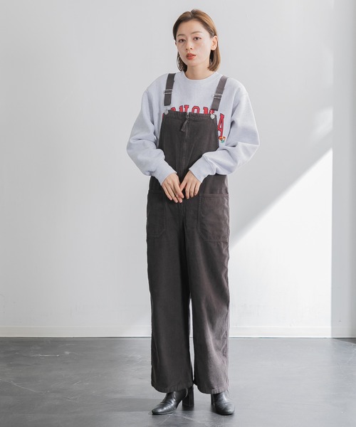 AMERICAN RAG CIE（アメリカンラグシー）の「ガーメントダイオーバーオール（サロペット/オーバーオール・レディース・チャコールグレー/オフホワイト・FREE）」の17枚目の写真
