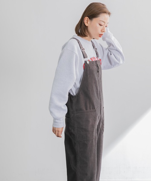 AMERICAN RAG CIE（アメリカンラグシー）の「ガーメントダイオーバーオール（サロペット/オーバーオール・レディース・チャコールグレー/オフホワイト・FREE）」の15枚目の写真