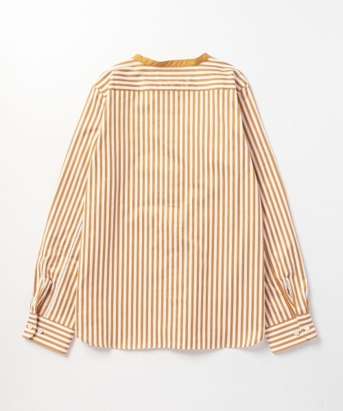 BEAMS BOY（ビームスボーイ）の「BEAMS BOY / バンドカラー 配色 ロングスリーブ（シャツ/ブラウス・レディース・ホワイト/ゴールド/ネイビー・ONE SIZE）」の15枚目の写真