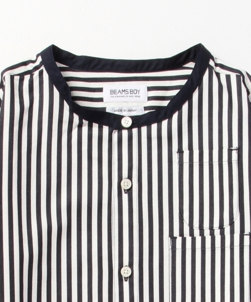 BEAMS BOY（ビームスボーイ）の「BEAMS BOY / バンドカラー 配色 ロングスリーブ（シャツ/ブラウス・レディース・ホワイト/ゴールド/ネイビー・ONE SIZE）」の16枚目の写真