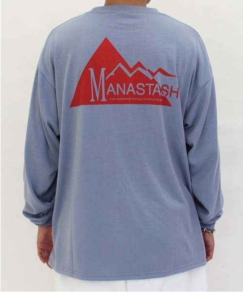 MANASTASH(マナスタッシュ)の「MANASTASH/マナスタッシュ DRY DEO L/S TEE GEOMETRIC LOGO 7123051(Tシャツ/カットソー・メンズ・ホワイト/ブラック/バイオレット/ブラック系その他・MEDIUM/LARGE/X-LARGE)」の4枚目の写真