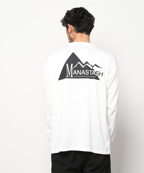 MANASTASH(マナスタッシュ)の「MANASTASH/マナスタッシュ DRY DEO L/S TEE GEOMETRIC LOGO 7123051(Tシャツ/カットソー・メンズ・ホワイト/ブラック/バイオレット/ブラック系その他・MEDIUM/LARGE/X-LARGE)」の7枚目の写真