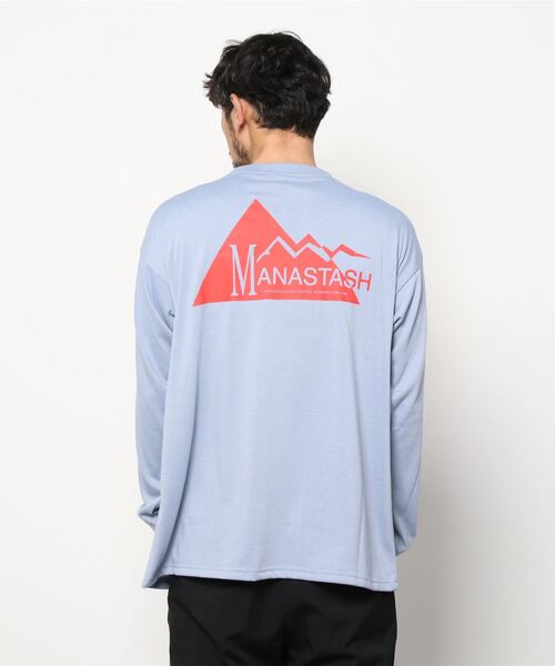 MANASTASH(マナスタッシュ)の「MANASTASH/マナスタッシュ DRY DEO L/S TEE GEOMETRIC LOGO 7123051(Tシャツ/カットソー・メンズ・ホワイト/ブラック/バイオレット/ブラック系その他・MEDIUM/LARGE/X-LARGE)」の6枚目の写真