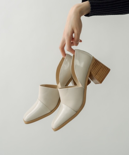 mystic（ミスティック）の「スクエアローファー（ローファー・レディース・アイボリー/ブラック・38/36/37）」の4枚目の写真