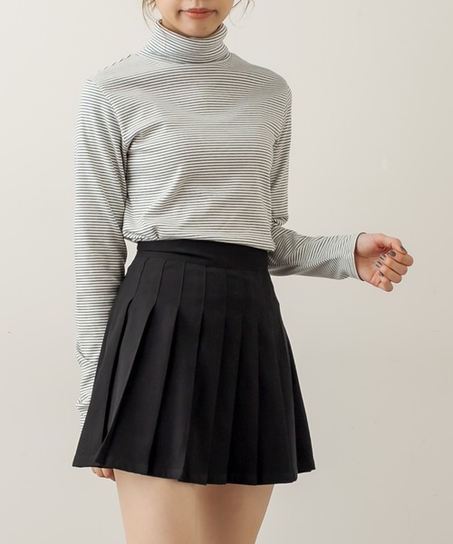 OLIVE des OLIVE（オリーブデオリーブ）の「インナーハイネック（Tシャツ/カットソー・レディース・ブラック/オフホワイト/アイボリー/スミクロ・FREE）」の11枚目の写真