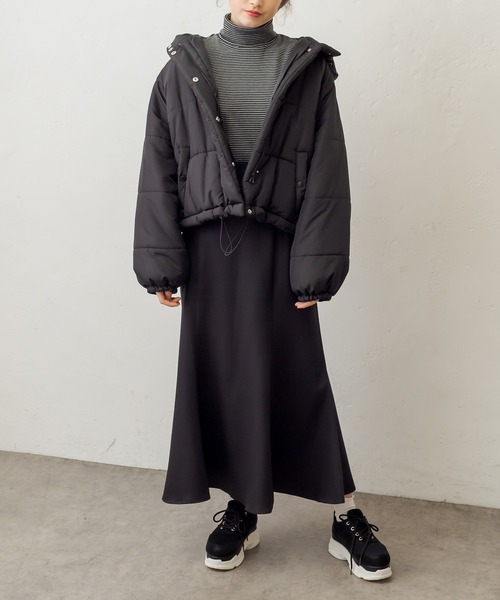 OLIVE des OLIVE（オリーブデオリーブ）の「インナーハイネック（Tシャツ/カットソー・レディース・ブラック/オフホワイト/アイボリー/スミクロ・FREE）」の14枚目の写真