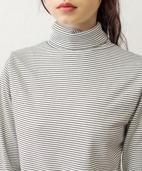 OLIVE des OLIVE（オリーブデオリーブ）の「インナーハイネック（Tシャツ/カットソー・レディース・ブラック/オフホワイト/アイボリー/スミクロ・FREE）」の10枚目の写真