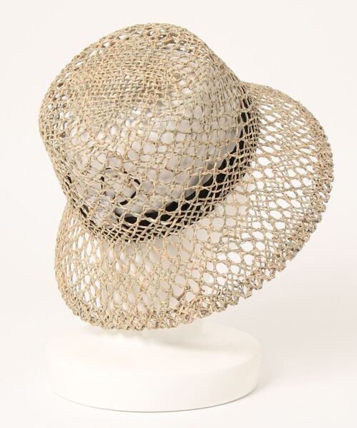 Casselini（キャセリーニ）の「透かし編みバケットハット（ハット・レディース・ベージュ/ブラウン・ONE SIZE）」の7枚目の写真