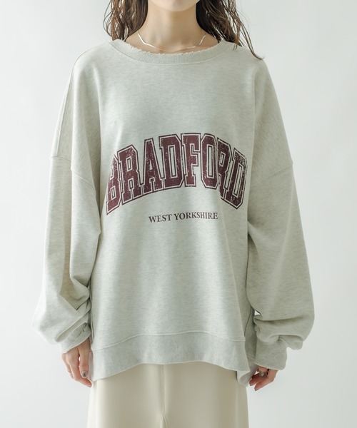 mystic（ミスティック）の「カレッジスウェット（スウェット・レディース・チャコールグレー/ブルー/アイボリー・FREE）」の8枚目の写真