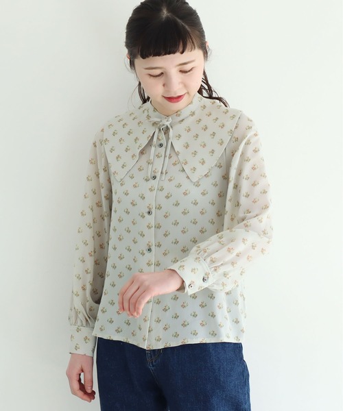 fig Ｌondon（フィグロンドン）の「●Lea　BL（シャツ/ブラウス・レディース・グレー/ホワイト・FREE）」の19枚目の写真