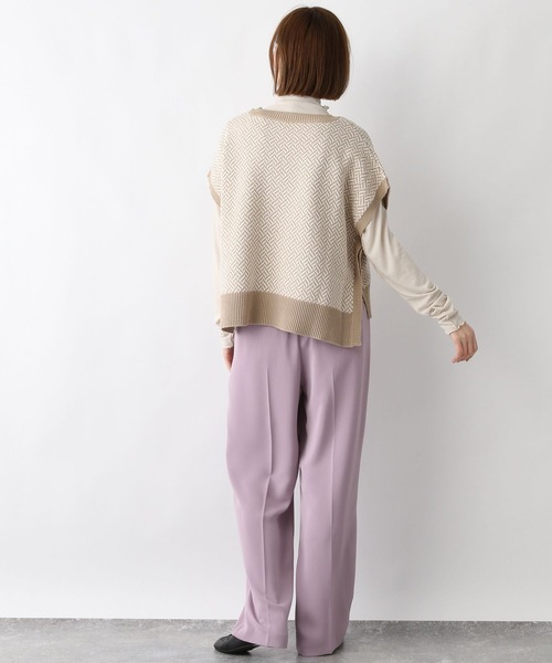 A part by（アパートバイ）の「Poワンタックストレートパンツ　263822（その他パンツ・レディース・ブラック/ライトグリーン/ライトパープル・MEDIUM/LARGE）」の16枚目の写真
