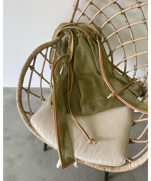 LA BELLE ETUDE（ラベルエチュード）の「【CONTROL FREAK】メッシュBIGショッパー（トートバッグ・レディース・ブラック/カーキ/アイボリー・FREE）」の3枚目の写真