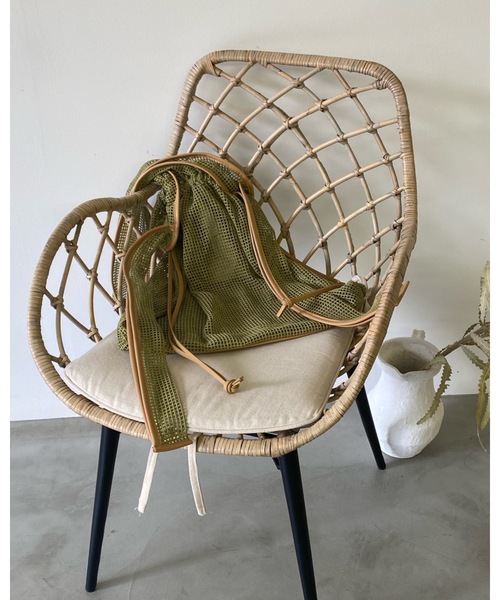 LA BELLE ETUDE（ラベルエチュード）の「【CONTROL FREAK】メッシュBIGショッパー（トートバッグ・レディース・ブラック/カーキ/アイボリー・FREE）」の5枚目の写真