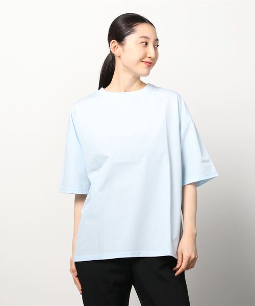 SETTO（セット）の「SATY：半袖Tシャツ（Tシャツ/カットソー・レディース・ホワイト/ブラック/サックスブルー・S/XS/L/M）」の3枚目の写真